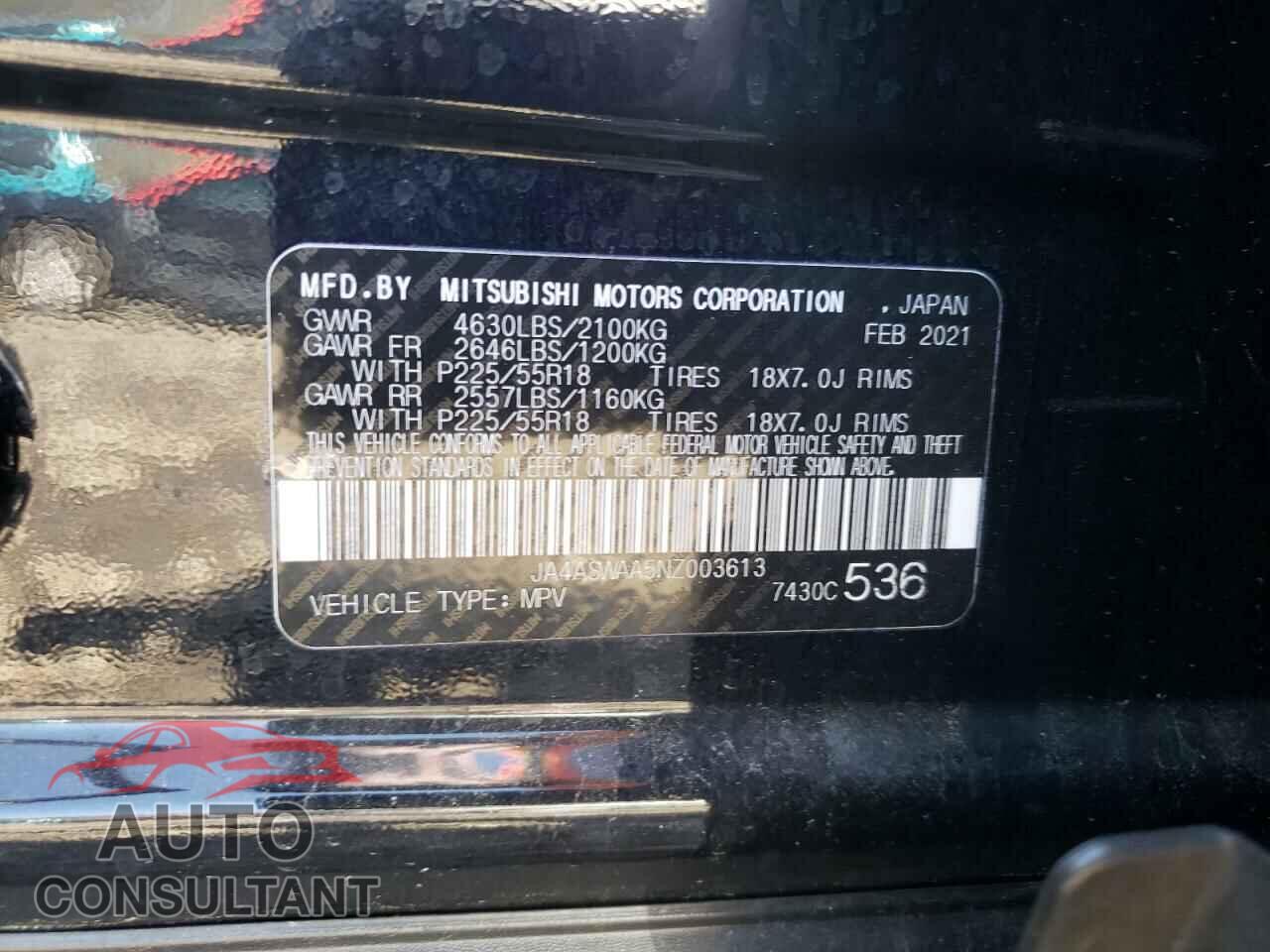 MITSUBISHI ECLIPSE 2022 - JA4ASWAA5NZ003613