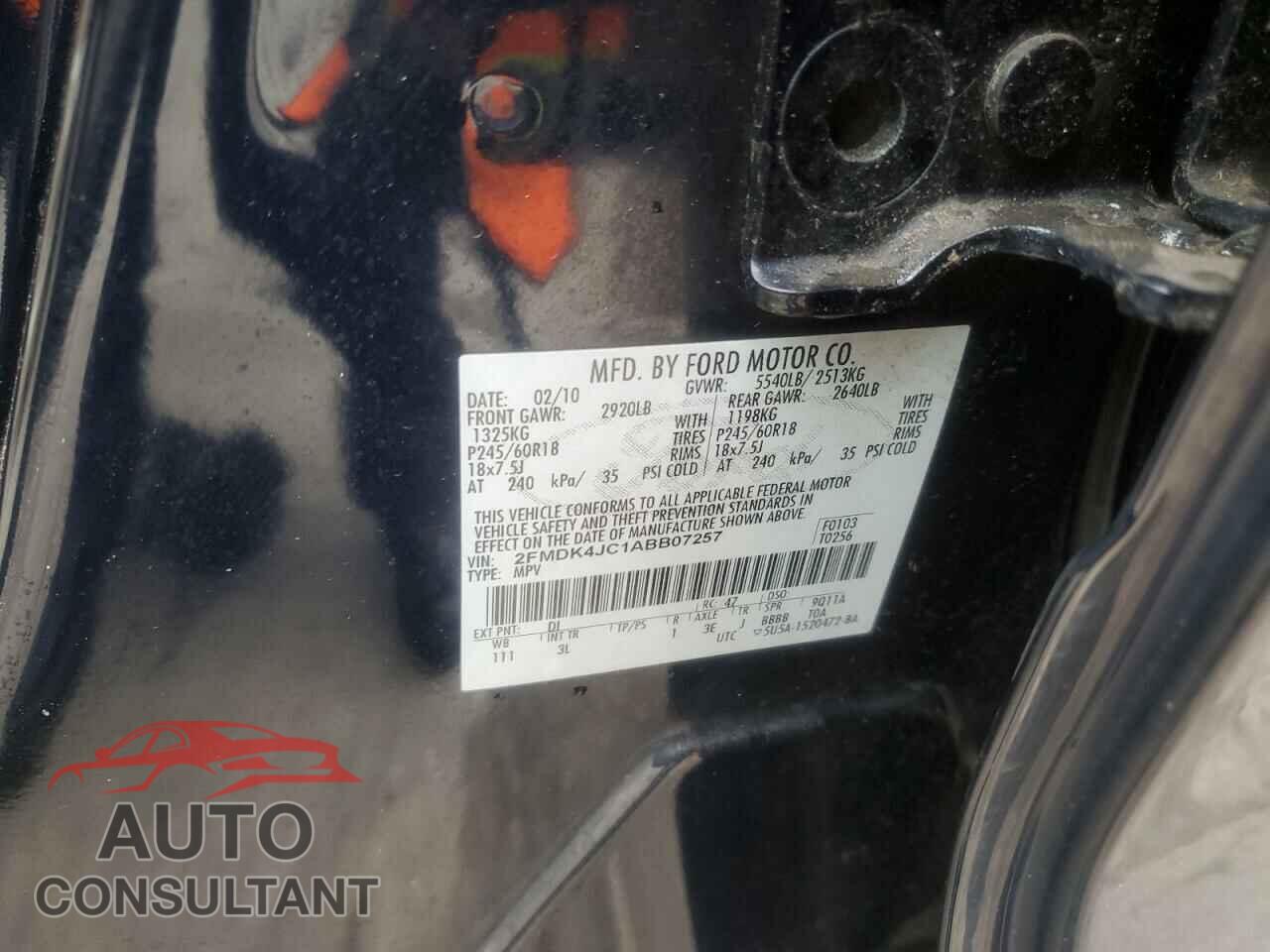 FORD EDGE 2010 - 2FMDK4JC1ABB07257