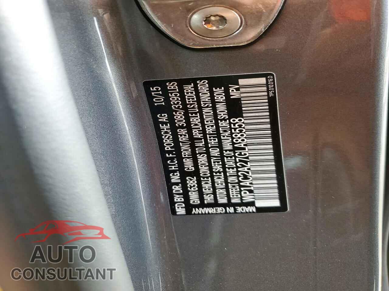PORSCHE CAYENNE 2016 - WP1AC2A27GLA88558