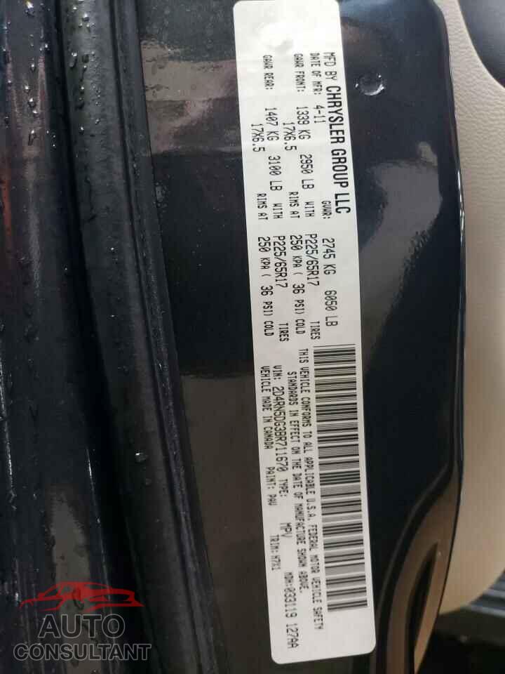 DODGE CARAVAN 2011 - 2D4RN5DG3BR711670