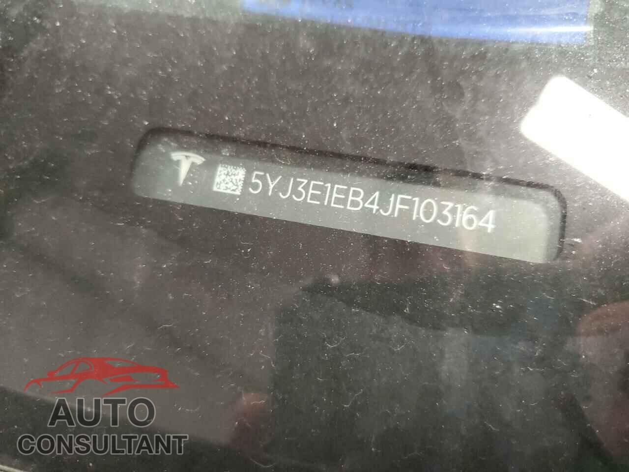 TESLA MODEL 3 2018 - 5YJ3E1EB4JF103164