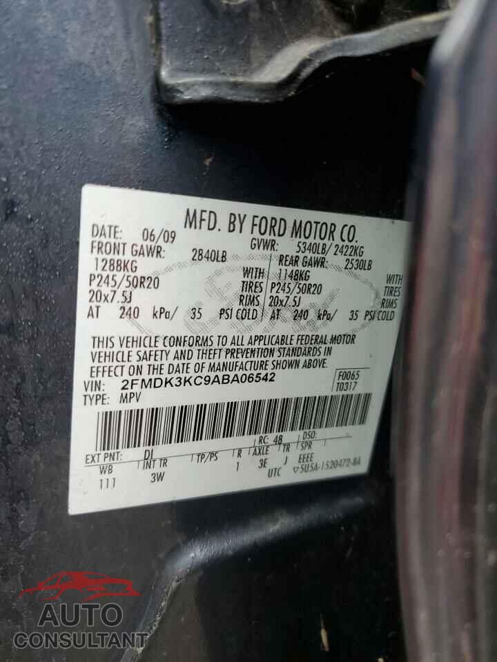 FORD EDGE 2010 - 2FMDK3KC9ABA06542