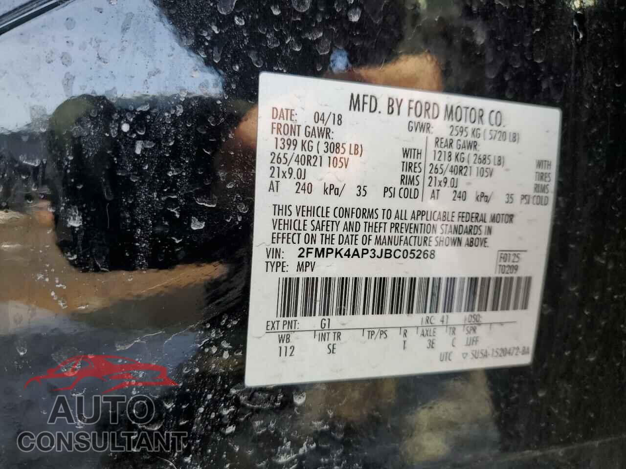 FORD EDGE 2018 - 2FMPK4AP3JBC05268