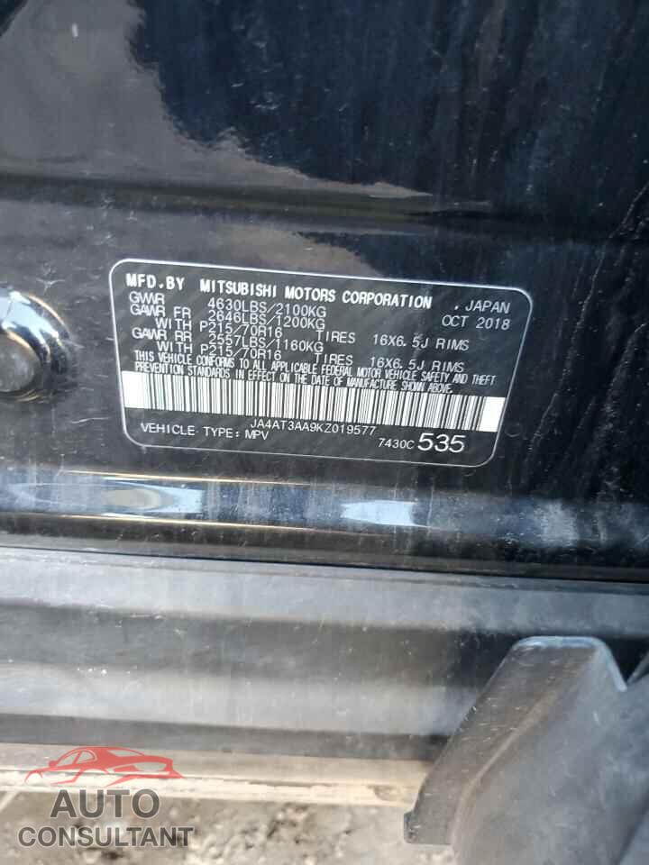 MITSUBISHI ECLIPSE 2019 - JA4AT3AA9KZ019577