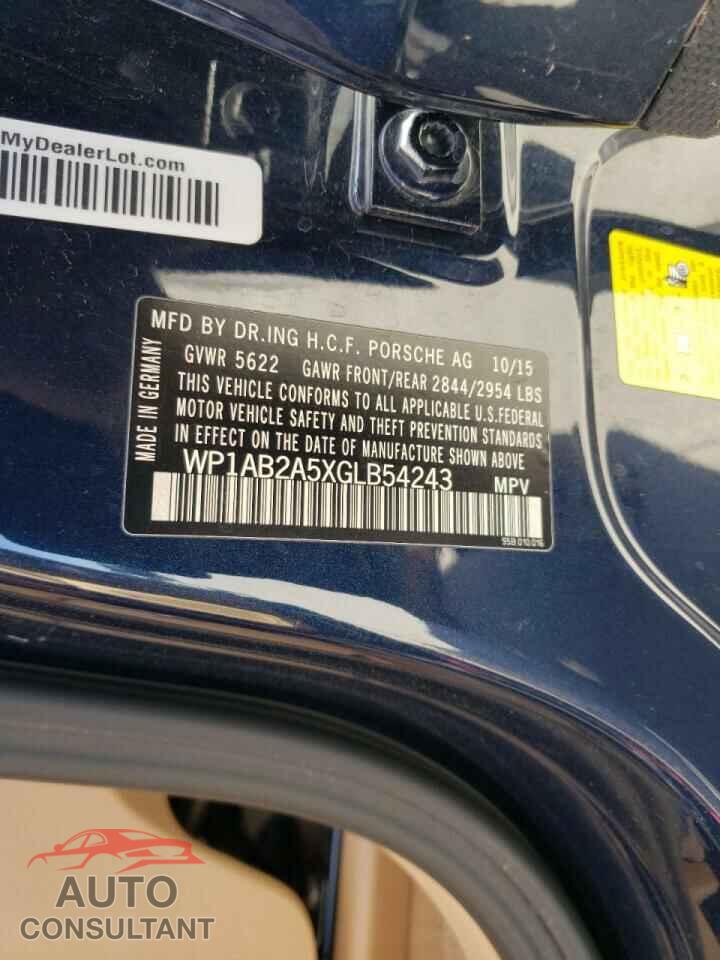 PORSCHE MACAN 2016 - WP1AB2A5XGLB54243