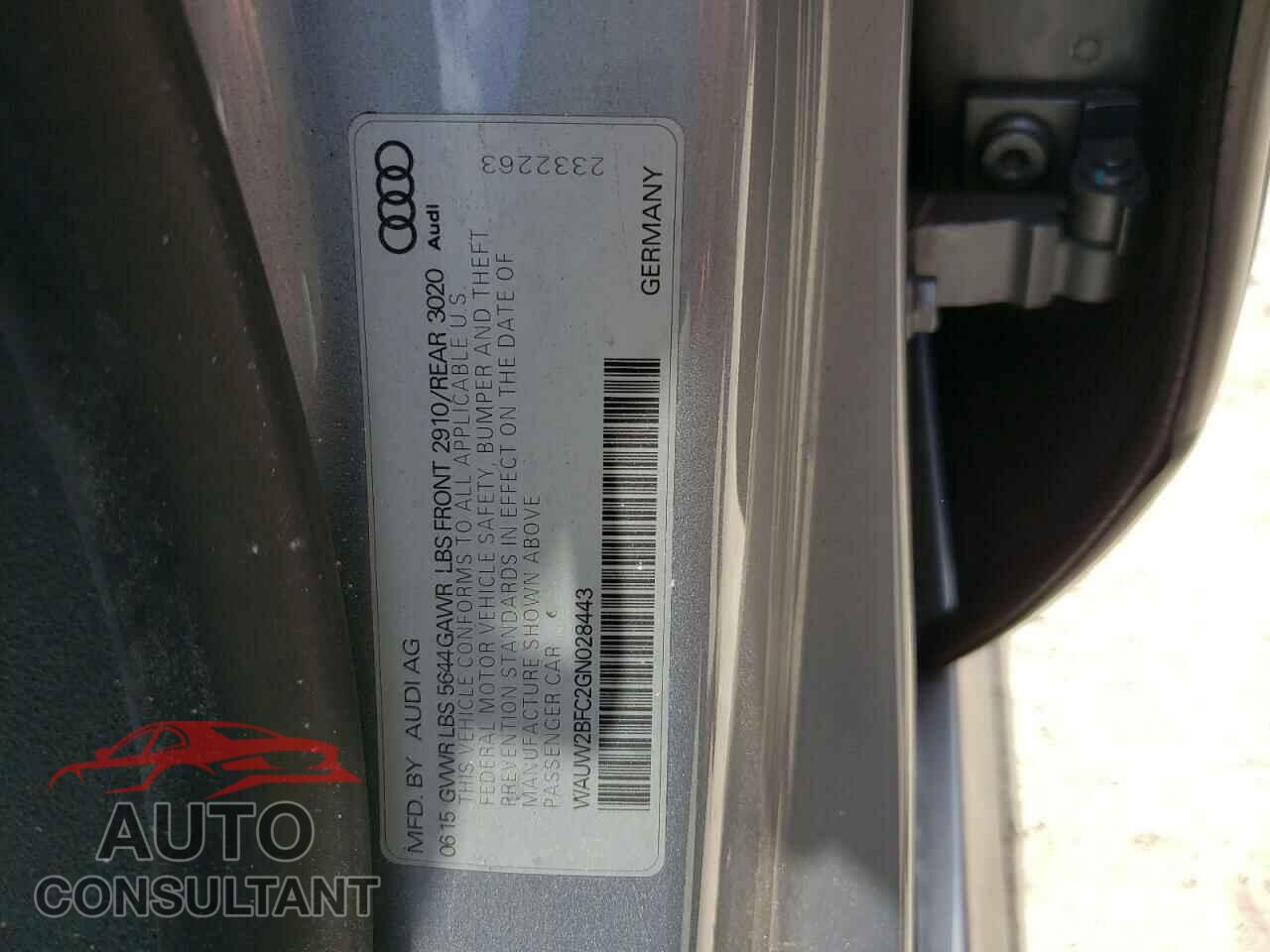 AUDI S7/RS7 2016 - WAUW2BFC2GN028443