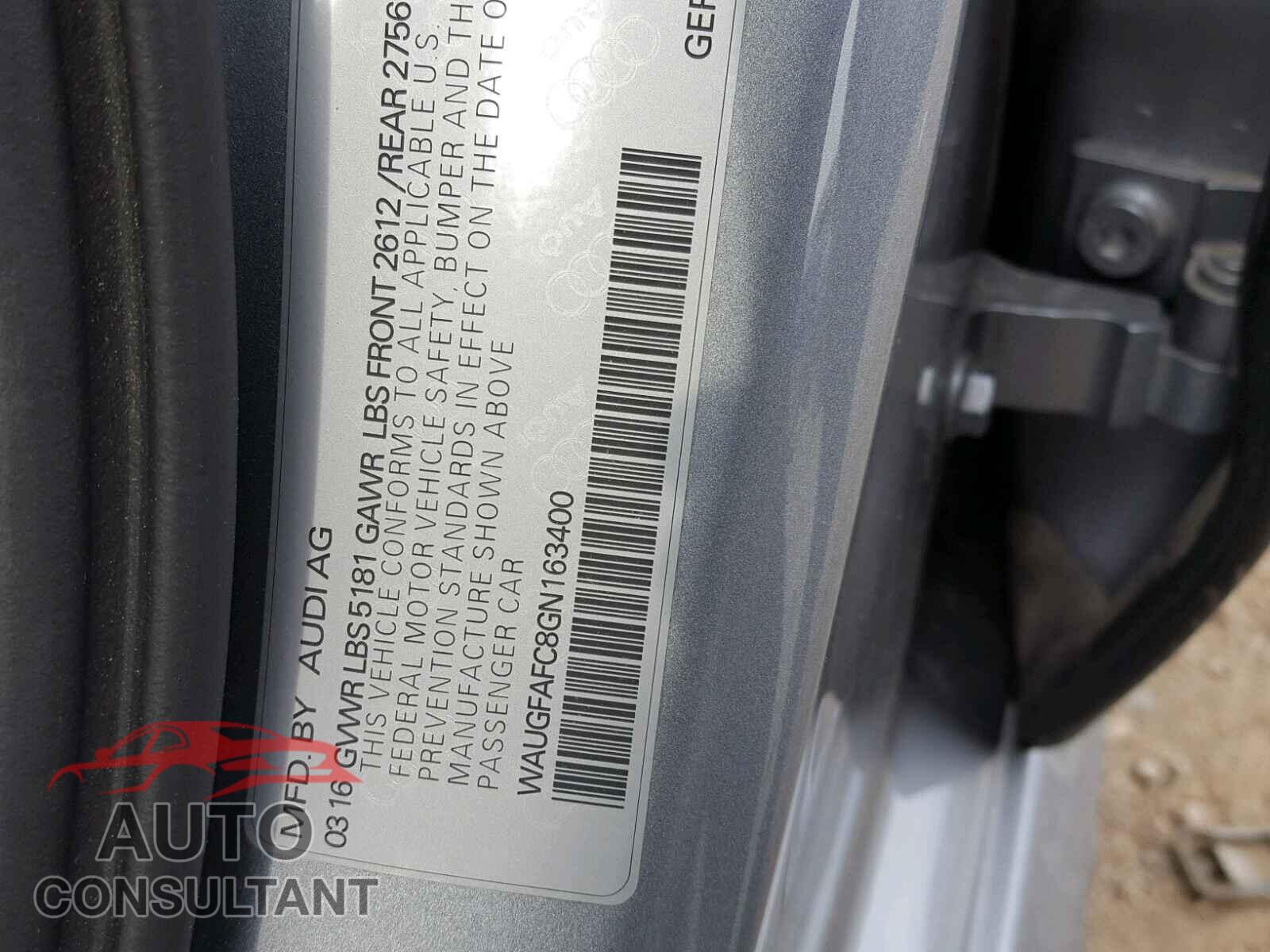 AUDI A6 2016 - WAUGFAFC8GN163400