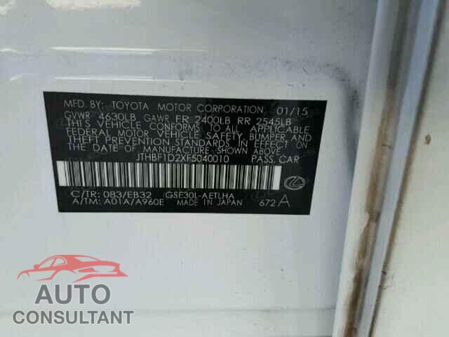 LEXUS IS 250 2014 - JTHBF1D28E5024404