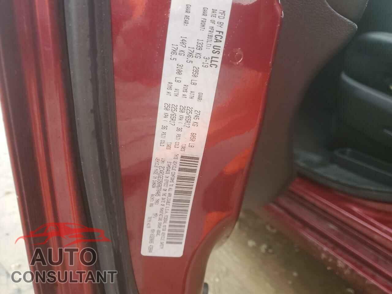 DODGE CARAVAN 2019 - 2C4RDGEG5KR670405