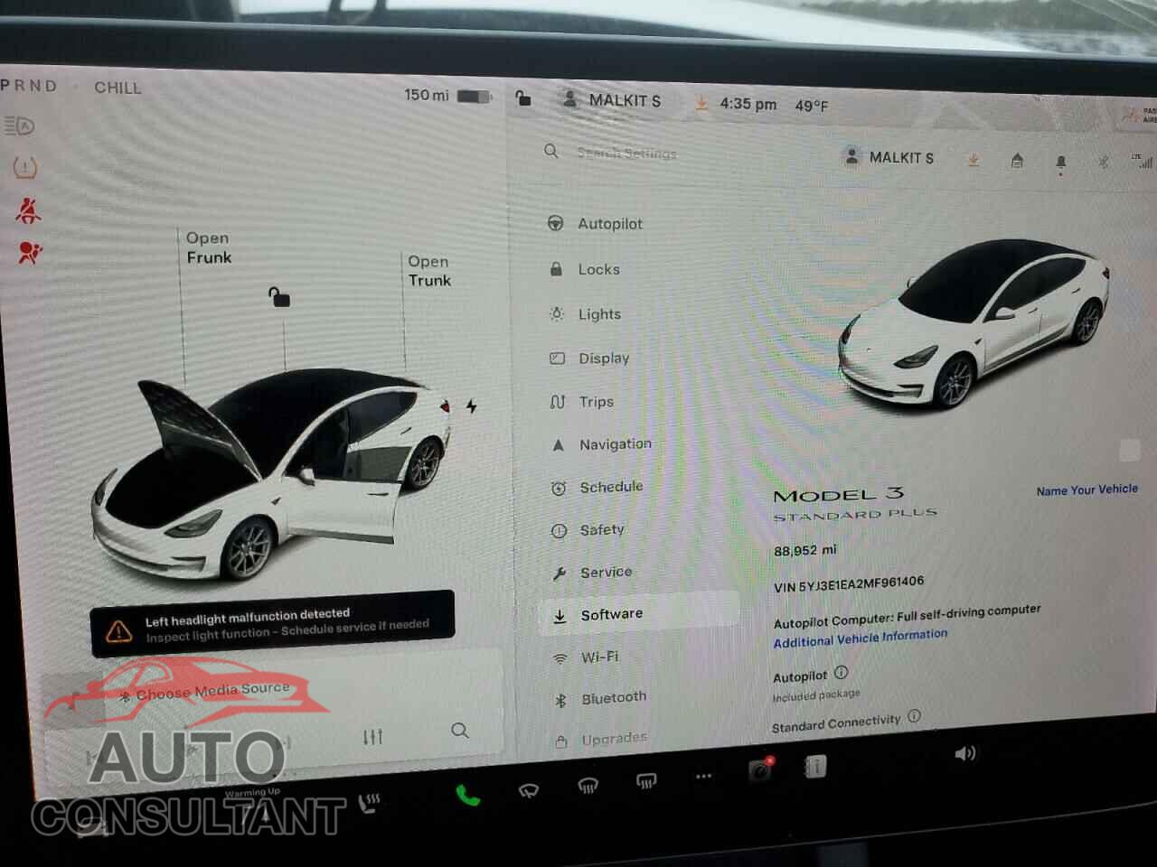 TESLA MODEL 3 2021 - 5YJ3E1EA2MF961406