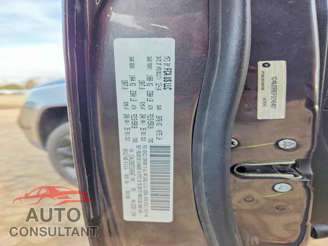 JEEP COMPASS 2015 - 1C4NJDBB2FD245487