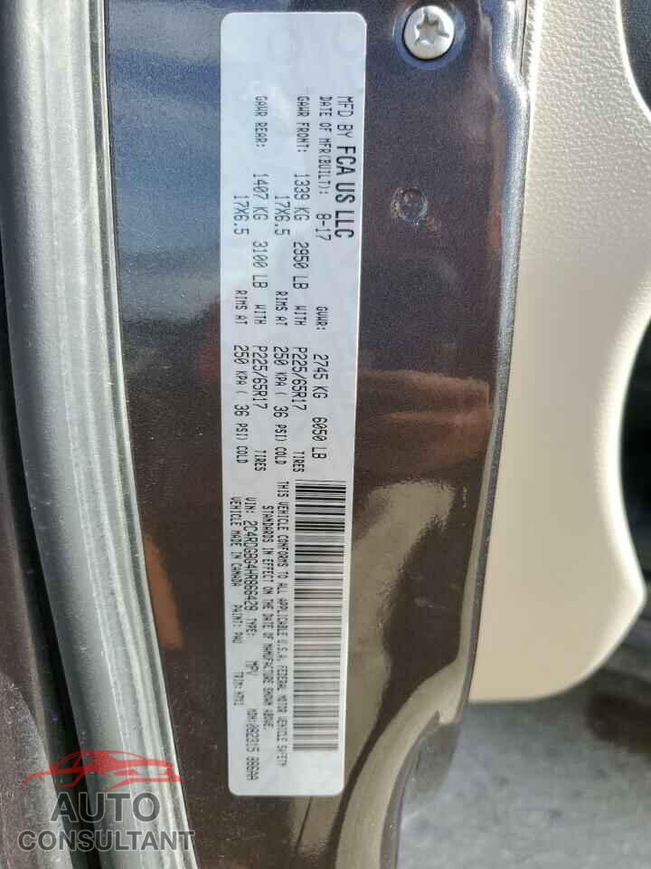 DODGE CARAVAN 2017 - 2C4RDGBG4HR866428