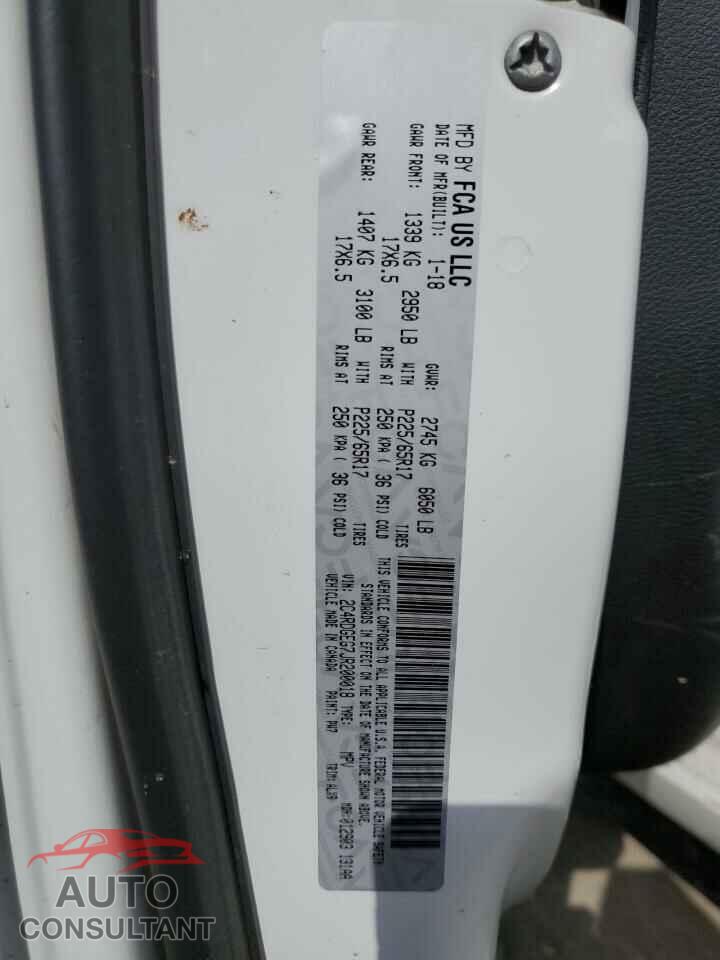 DODGE CARAVAN 2018 - 2C4RDGEG7JR200018