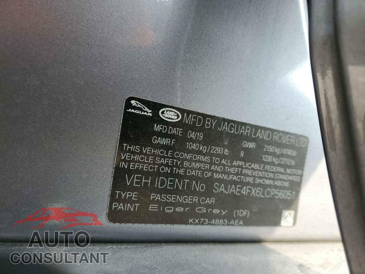 JAGUAR XE 2020 - SAJAE4FX6LCP56051