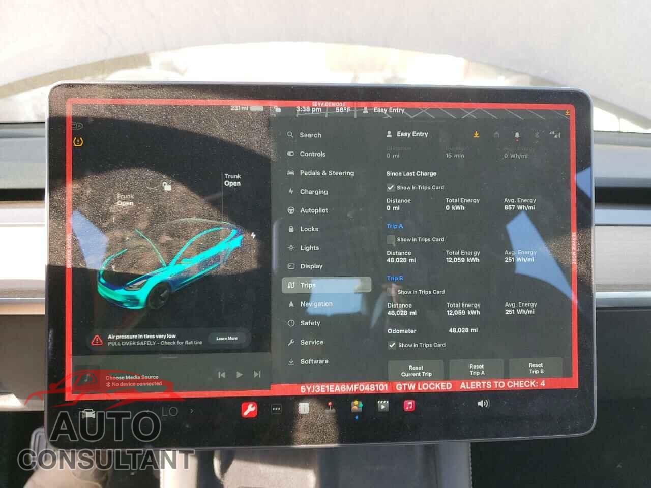 TESLA MODEL 3 2021 - 5YJ3E1EA6MF048101
