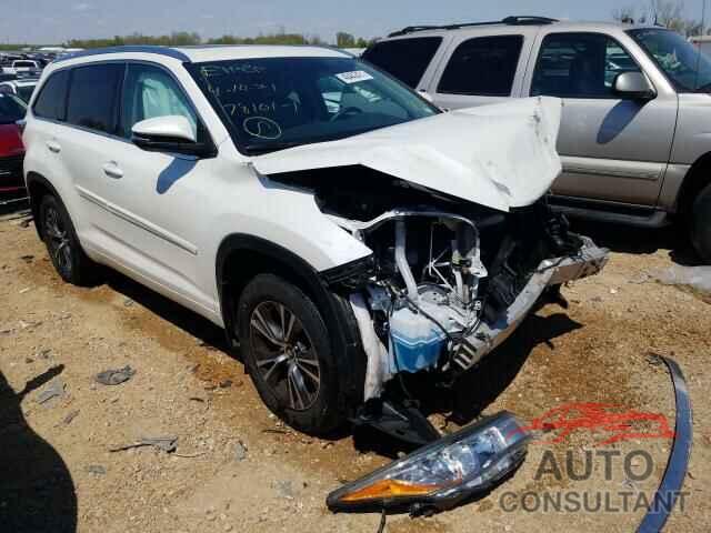 TOYOTA HIGHLANDER 2016 - 5TDJKRFH8GS334106