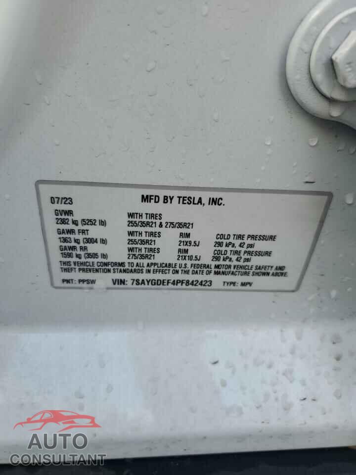 TESLA MODEL Y 2023 - 7SAYGDEF4PF842423
