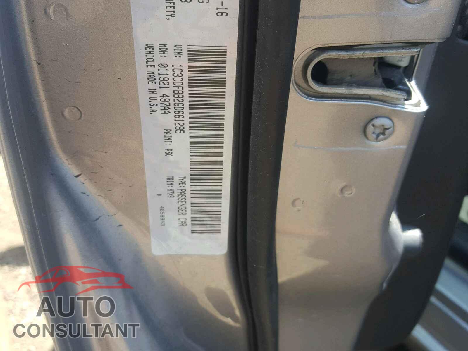DODGE DART 2016 - 1C3CDFBB2GD661295