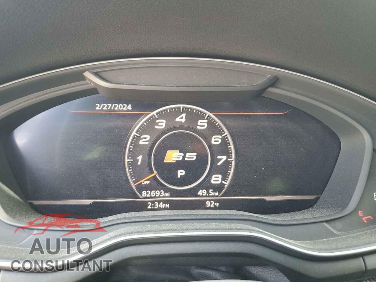 AUDI S5/RS5 2018 - WAUC4CF50JA040593