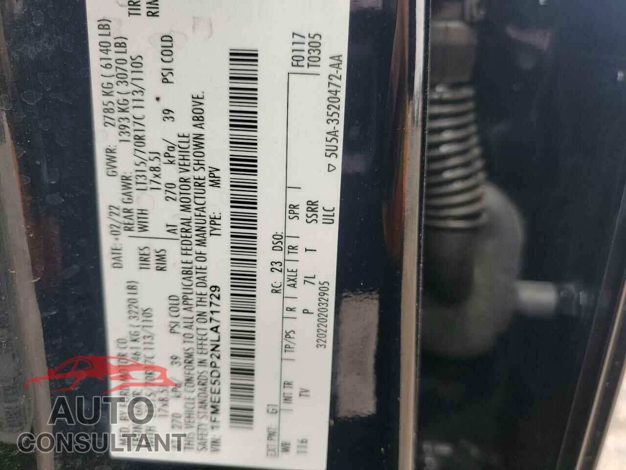 FORD BRONCO 2022 - 1FMEE5DP2NLA71729