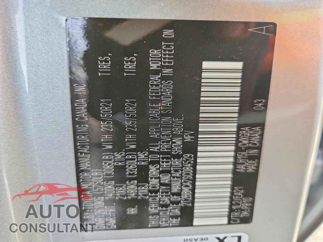 LEXUS UNKNOWN 2025 - 2T2BBMCA7SC084529