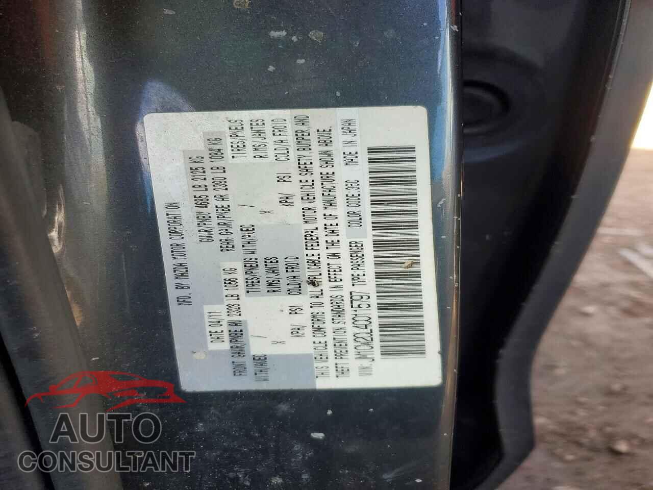 MAZDA 5 2012 - JM1CW2CL4C0115797