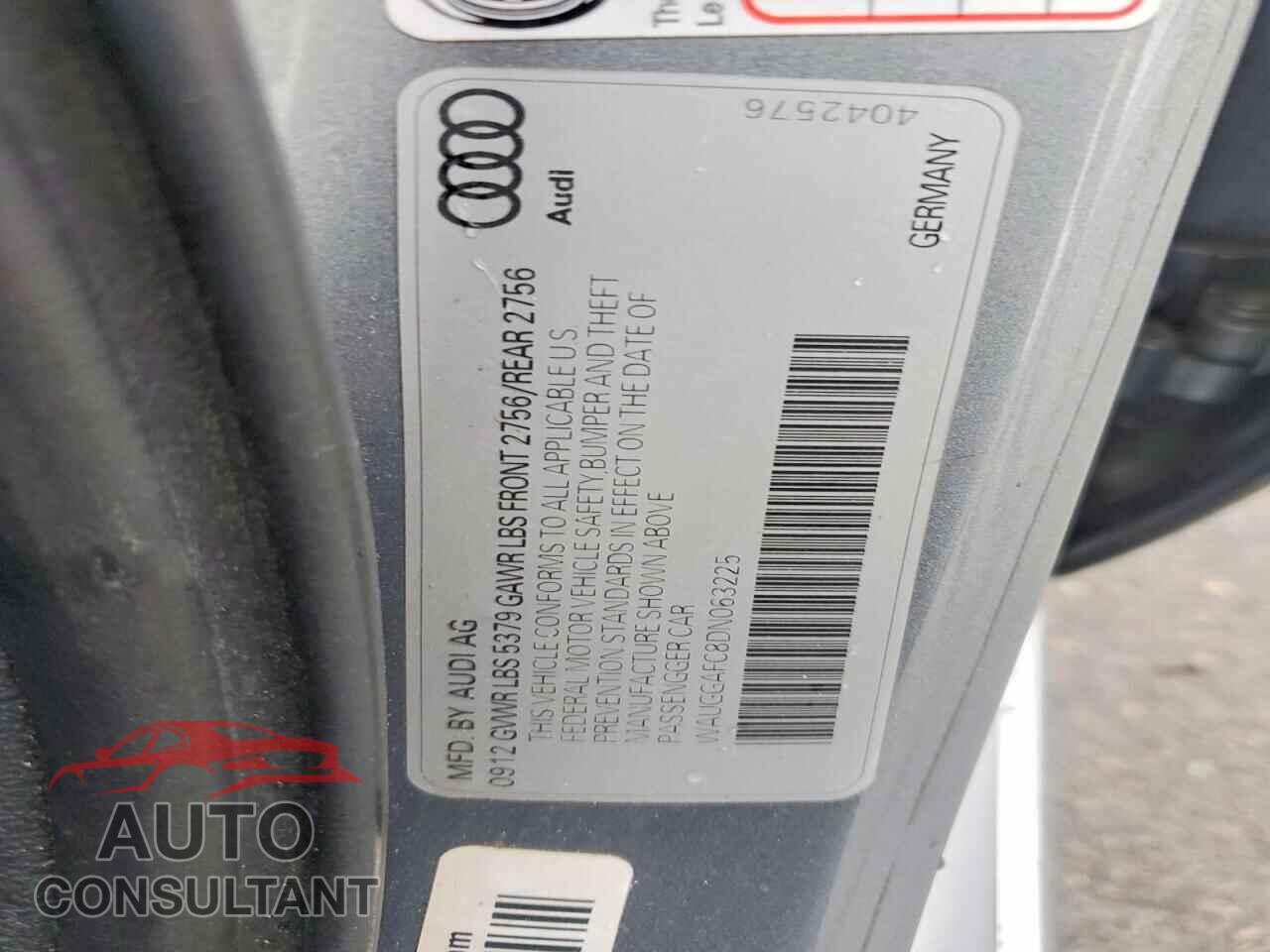 AUDI A6 2013 - WAUGGAFC8DN063225
