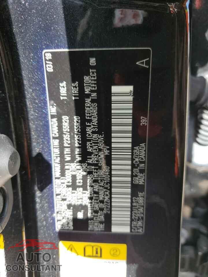 LEXUS RX350 2018 - 2T2ZZMCA7JC100480