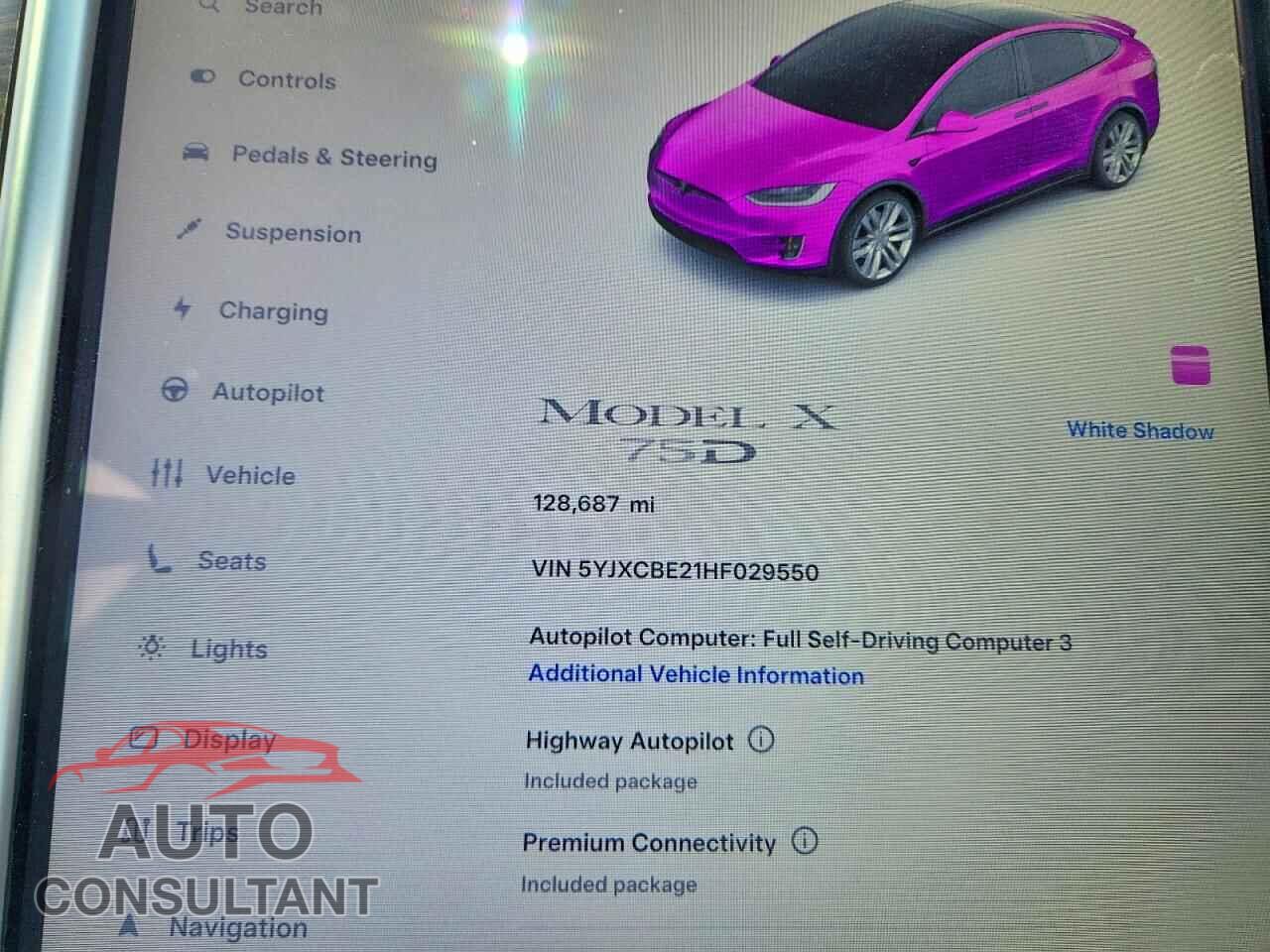 TESLA MODEL X 2017 - 5YJXCBE21HF029550