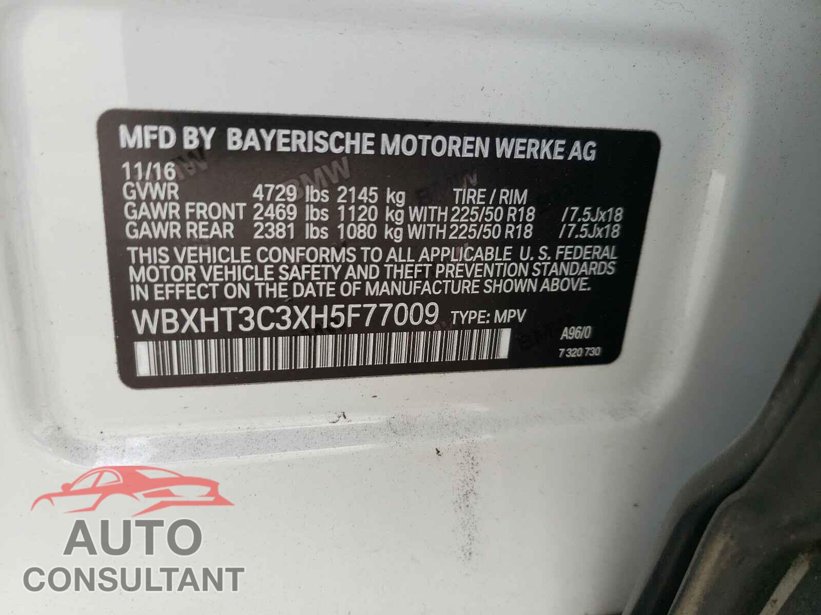 BMW X1 2017 - WBXHT3C3XH5F77009