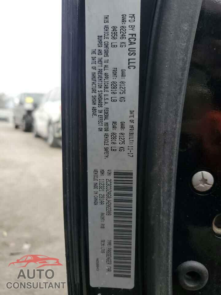 DODGE CHALLENGER 2018 - 2C3CDZAG0JH202209