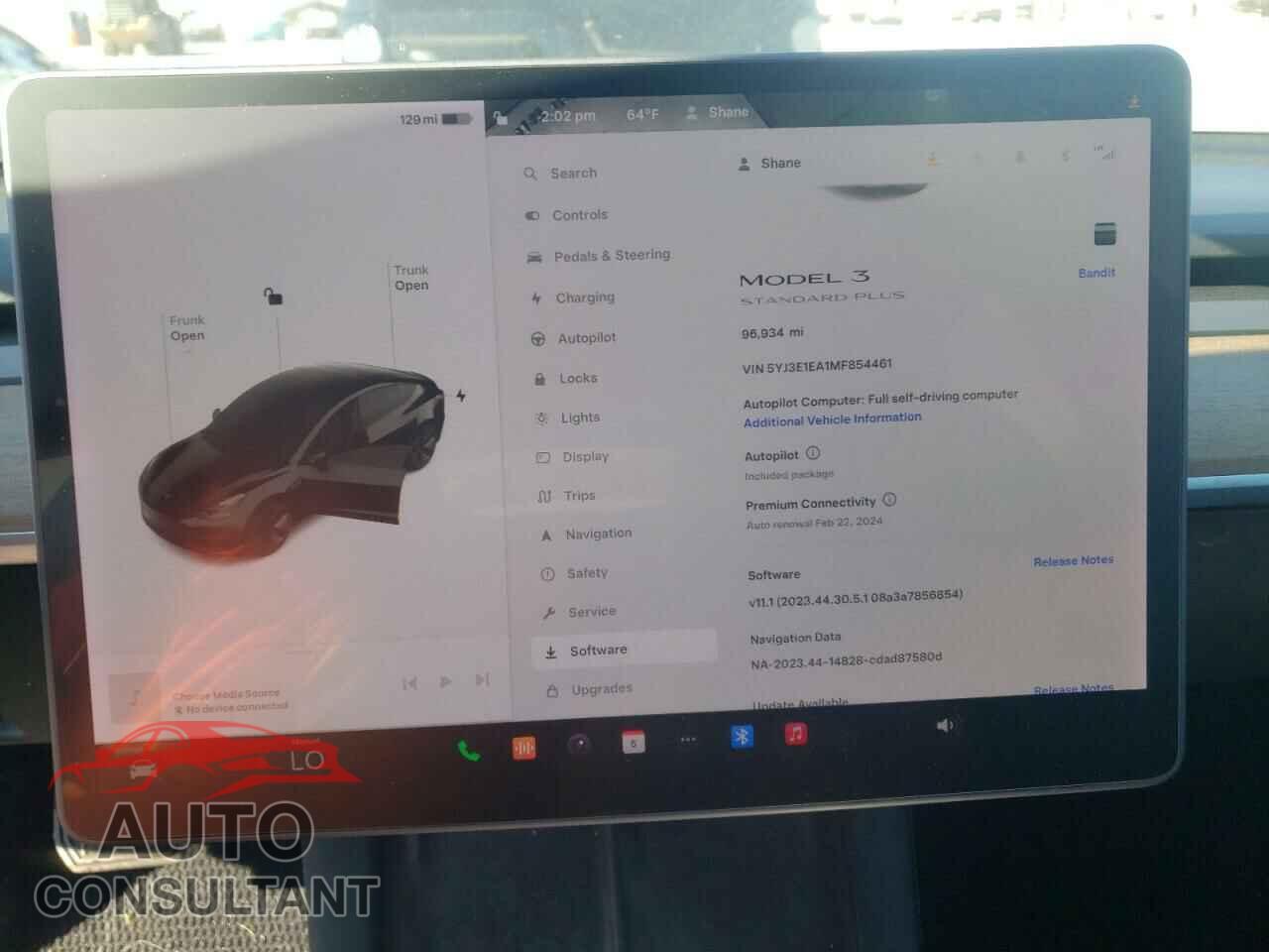 TESLA MODEL 3 2021 - 5YJ3E1EA1MF854461