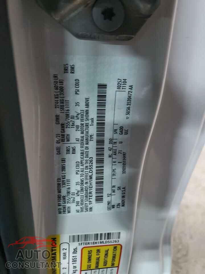 FORD RANGER 2021 - 1FTER1EH1MLD55263