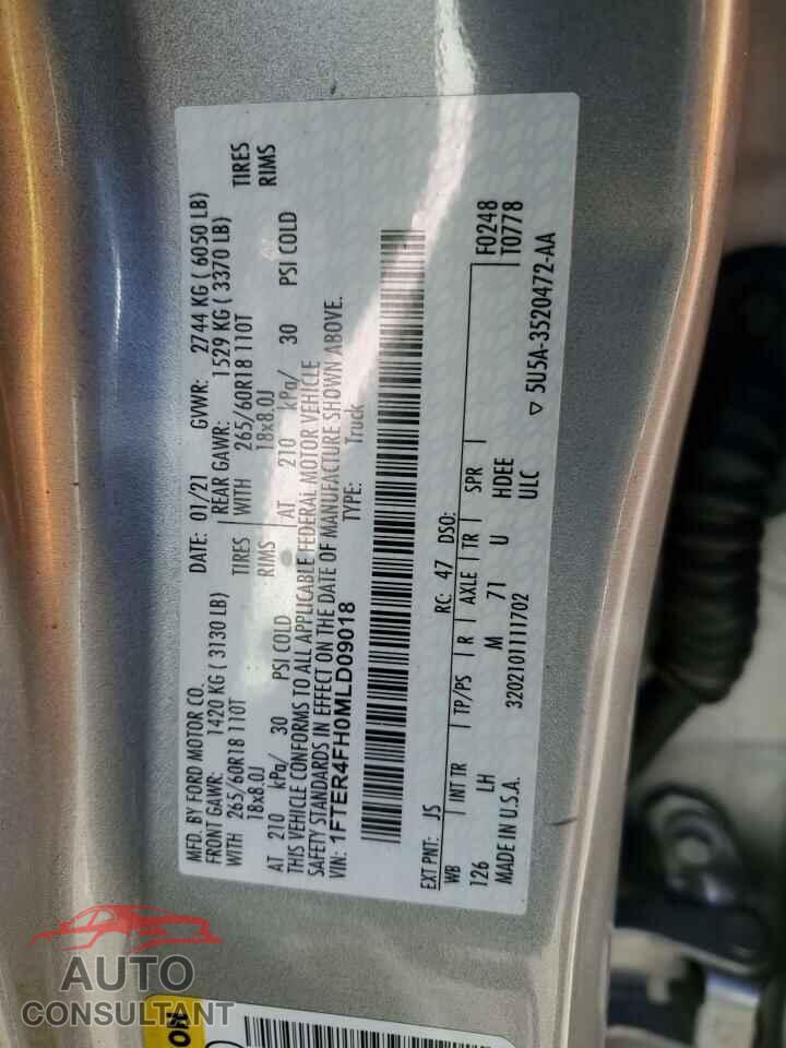 FORD RANGER 2021 - 1FTER4FH0MLD09018