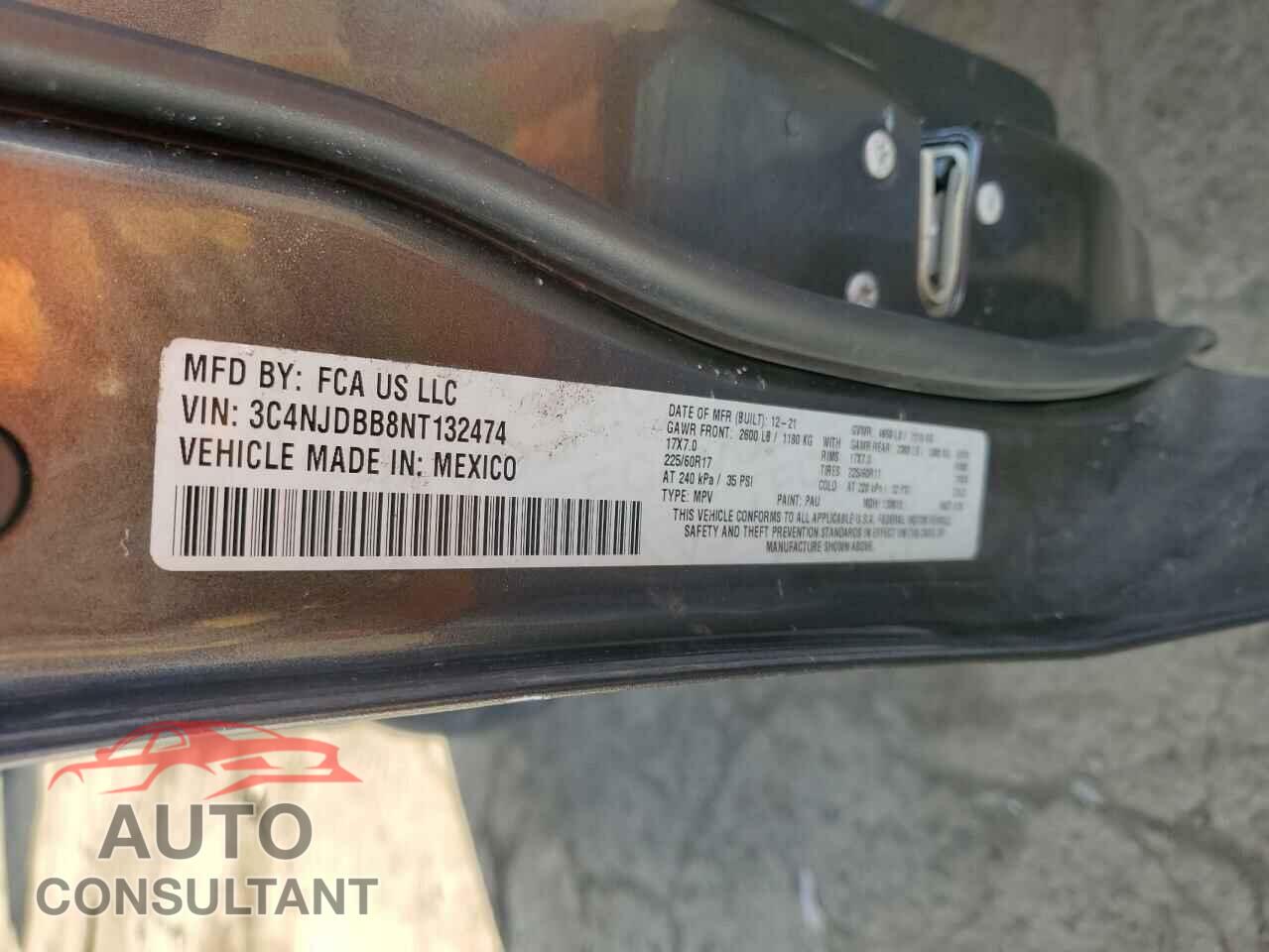 JEEP COMPASS 2022 - 3C4NJDBB8NT132474