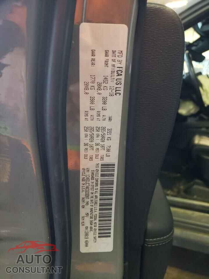 DODGE DURANGO 2019 - 1C4SDJCT4KC633207