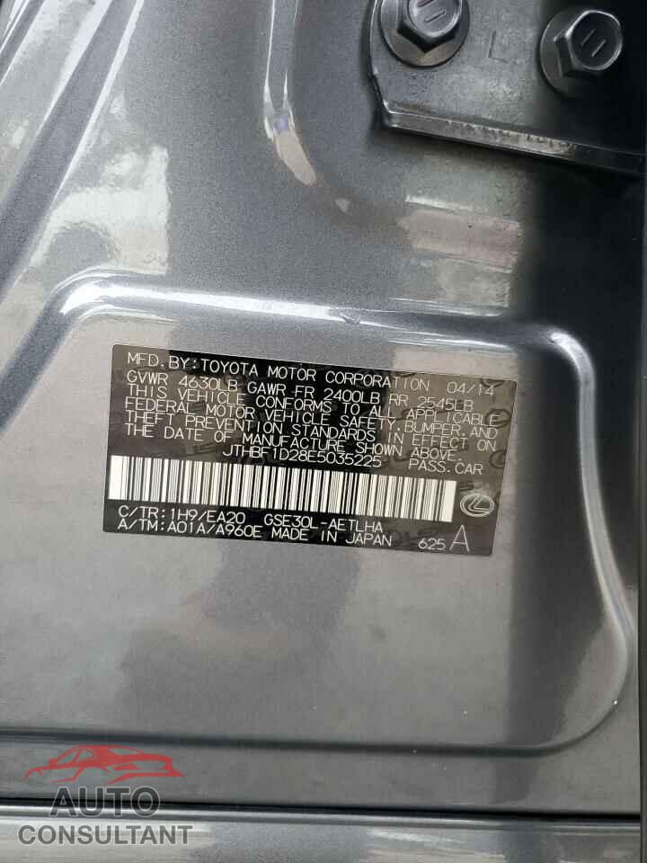 LEXUS IS 2014 - JTHBF1D28E5035225