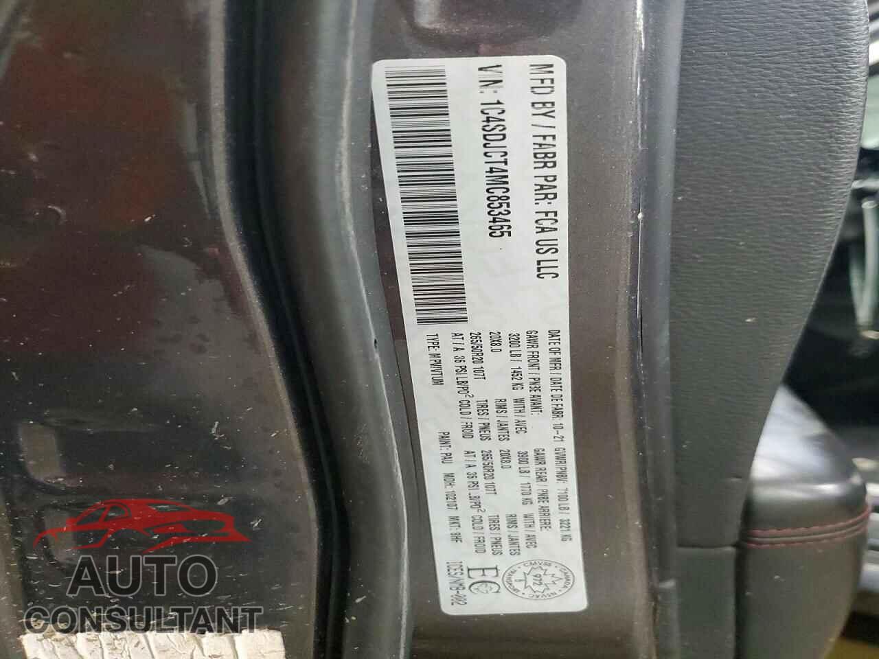 DODGE DURANGO 2021 - 1C4SDJCT4MC853465