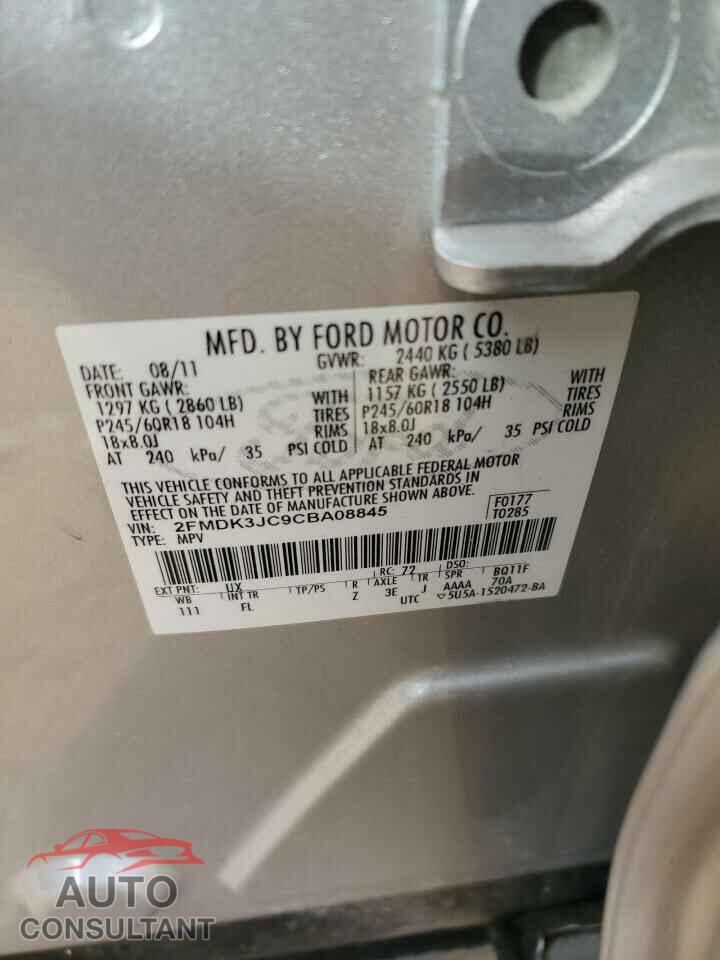 FORD EDGE 2012 - 2FMDK3JC9CBA08845