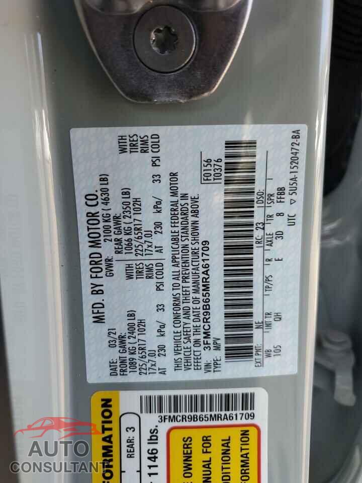 FORD BRONCO 2021 - 3FMCR9B65MRA61709