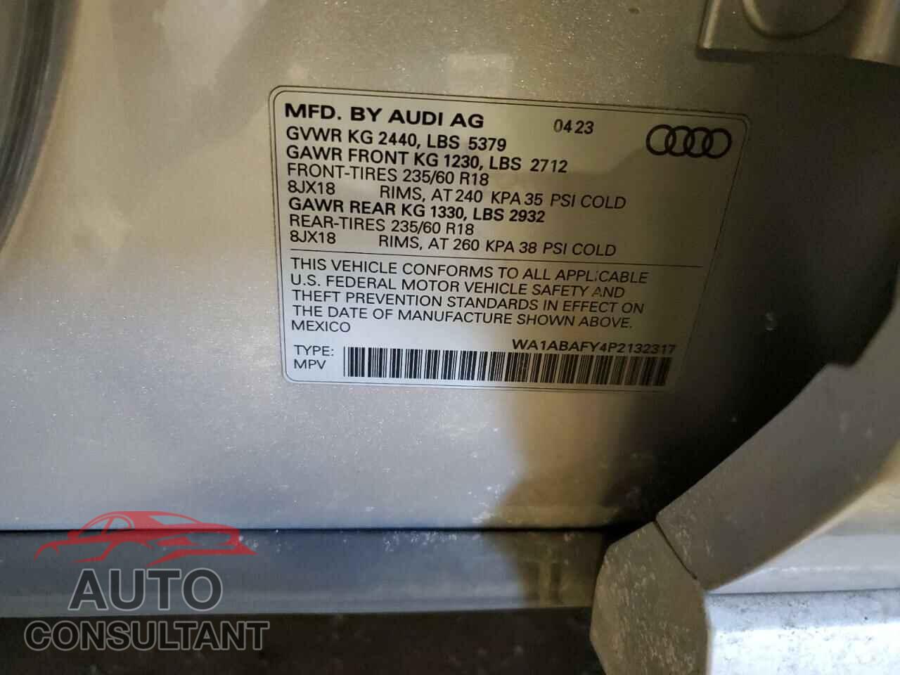 AUDI Q5 2023 - WA1ABAFY4P2132317