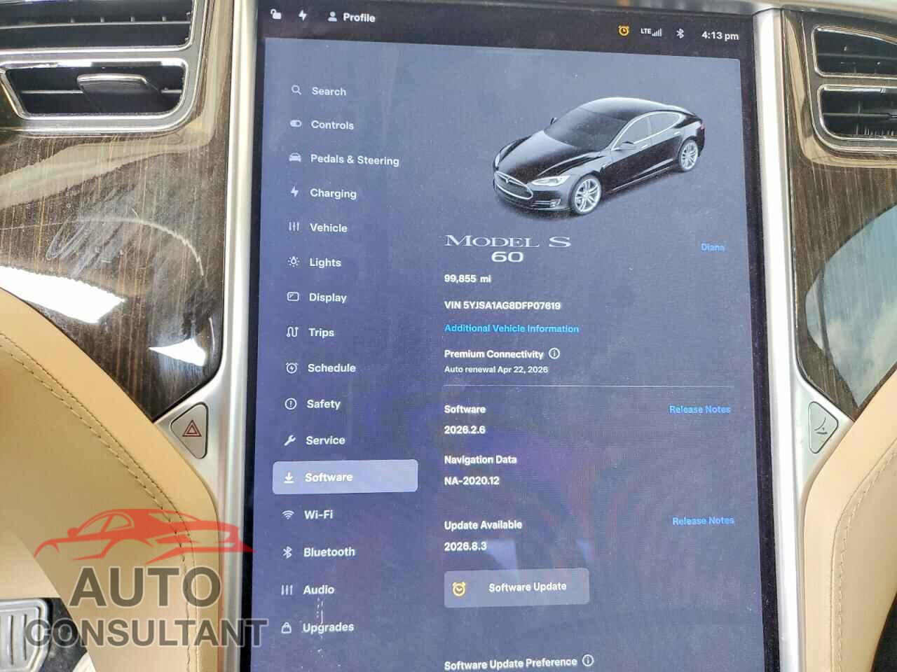 TESLA MODEL S 2013 - 5YJSA1AG8DFP07619