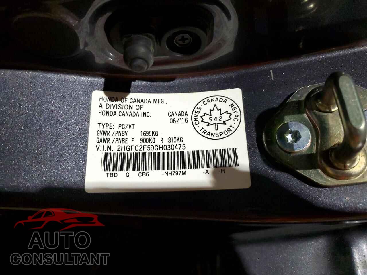 HONDA CIVIC 2016 - 2HGFC2F59GH030475
