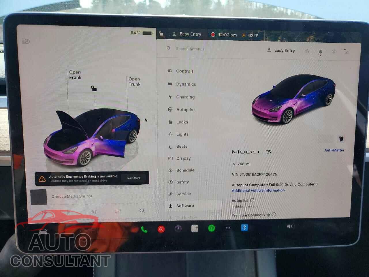 TESLA MODEL 3 2023 - 5YJ3E1EA2PF428475
