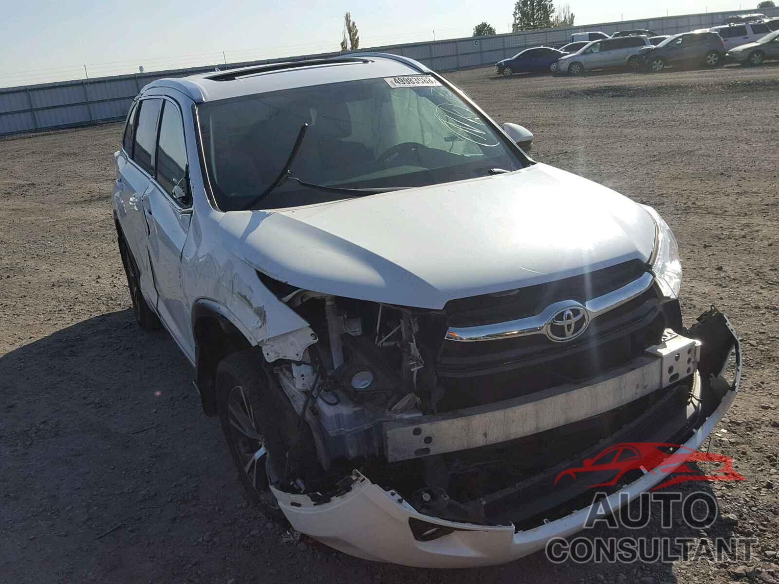 TOYOTA HIGHLANDER 2016 - 5TDJKRFH1GS332133