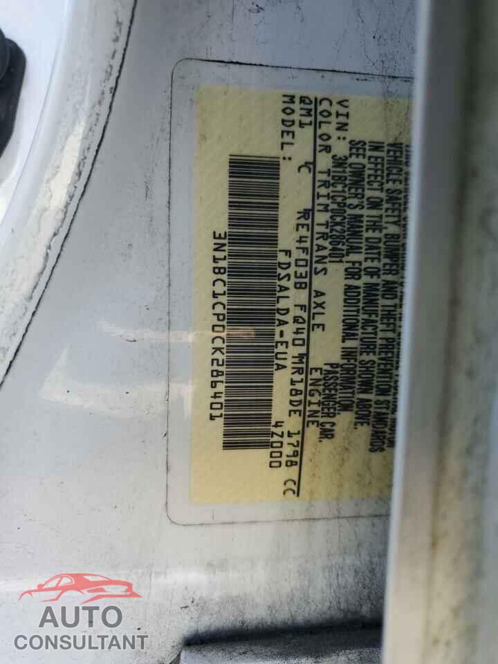 NISSAN VERSA 2012 - 3N1BC1CP0CK286401