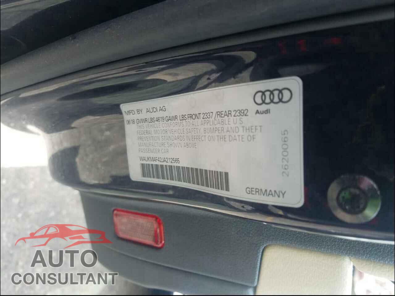 AUDI A4 2018 - WAUKMAF42JA212565
