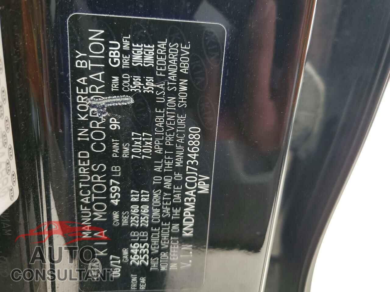 KIA SPORTAGE 2018 - KNDPM3AC0J7346880