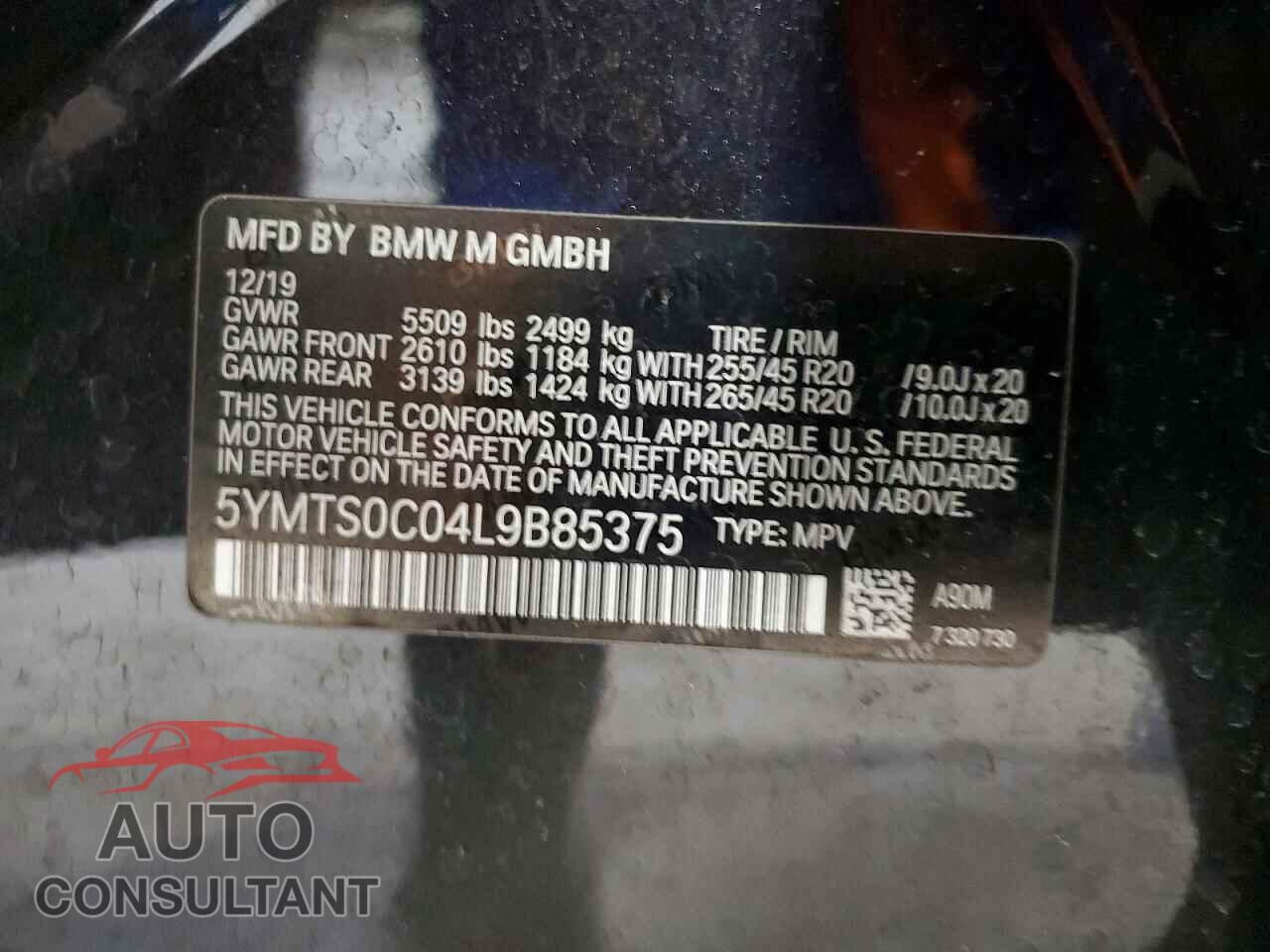 BMW X3 2020 - 5YMTS0C04L9B85375