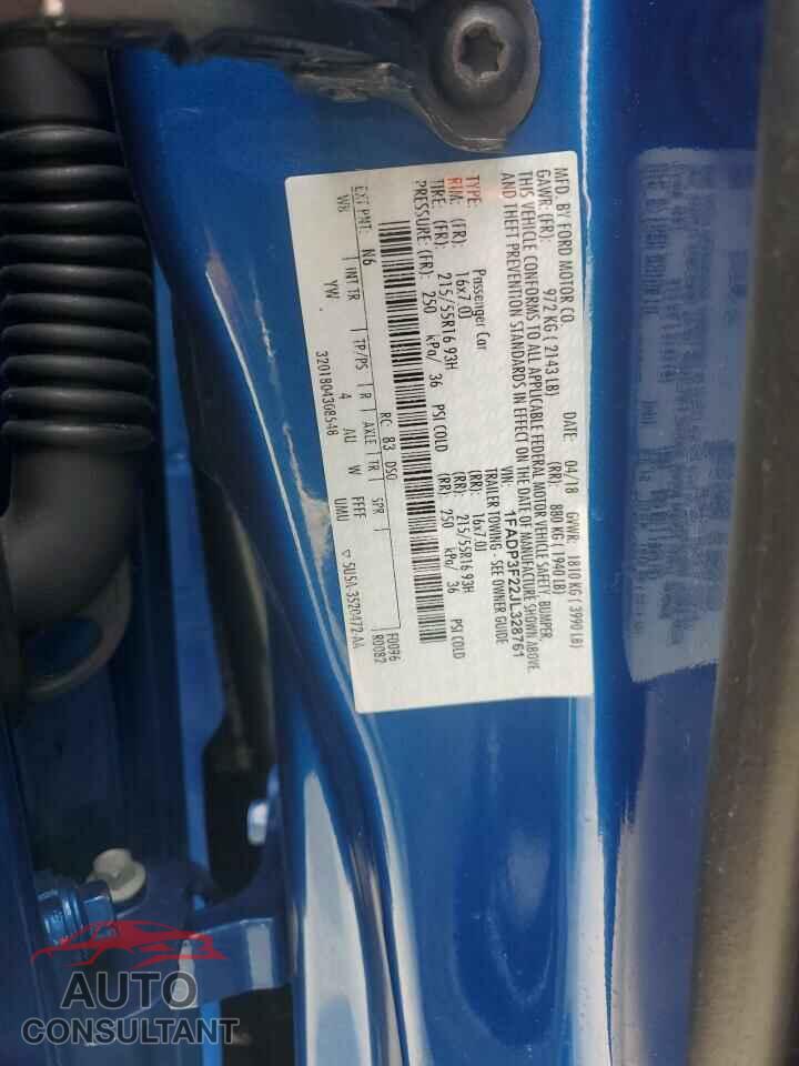 FORD FOCUS 2018 - 1FADP3F22JL328761
